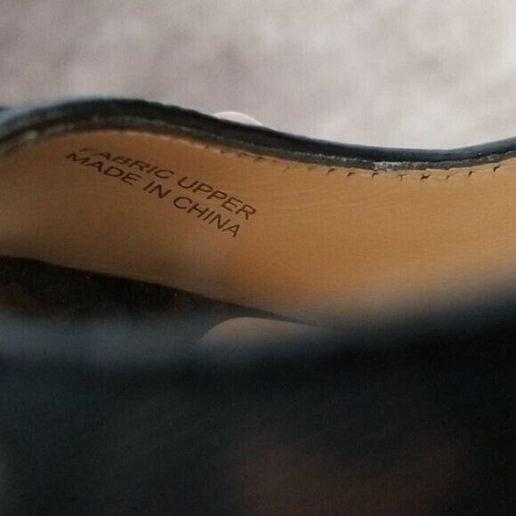 Betsey Johnson Black Brown Gold Leopard Print Peep Toe Stiletto Heel Women's 8.5 - Picture 9 of 9